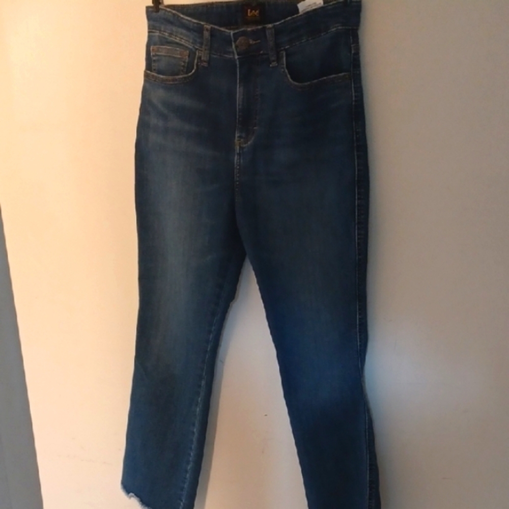 Lee Heritage Blue Straight Leg Jeans Versatile Denim - Picture 3 of 7